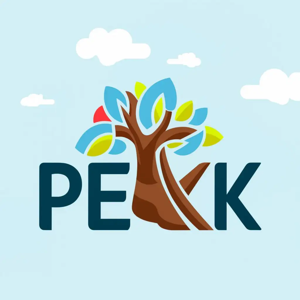 a logo design,with the text "Peak", main symbol:Big Tree,Moderate,clear background