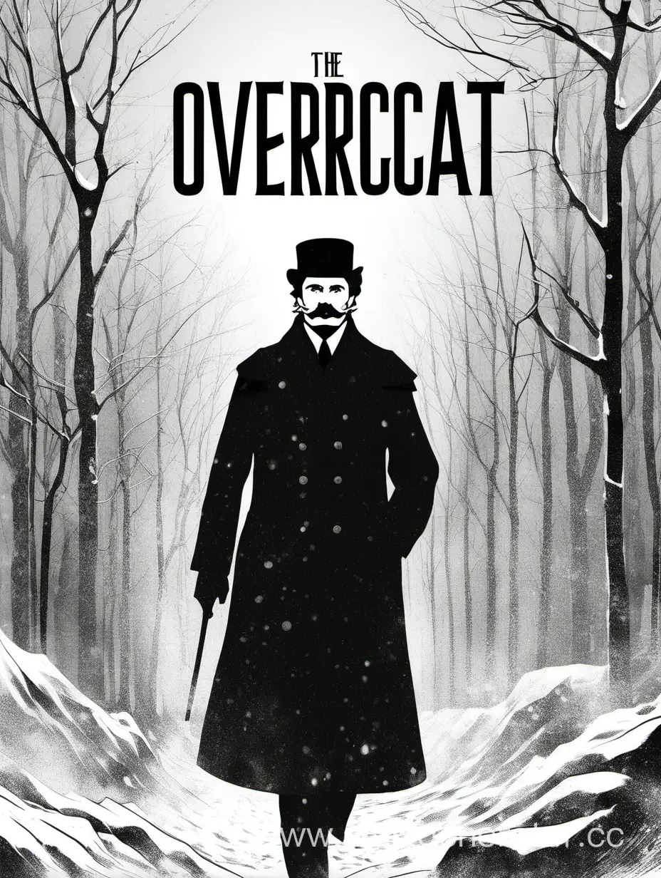 Monochromatic-Book-Cover-for-Gogols-The-Overcoat