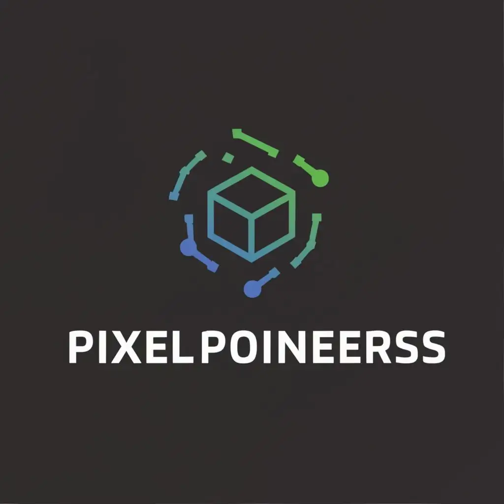 a logo design,with the text "Pixel pioneers", main symbol:Pixel pioneers,complex,be used in Internet industry,clear background