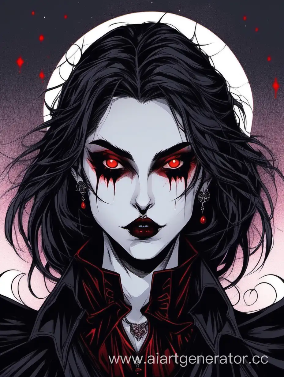 вампир с красными глазами эстетичный готика яркая