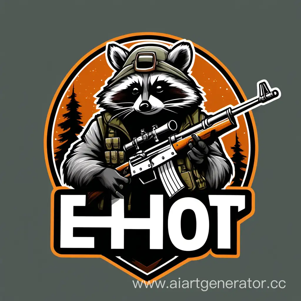 EHOT-Logo-Bearded-Raccoon-Armed-with-Mosin-Rifle