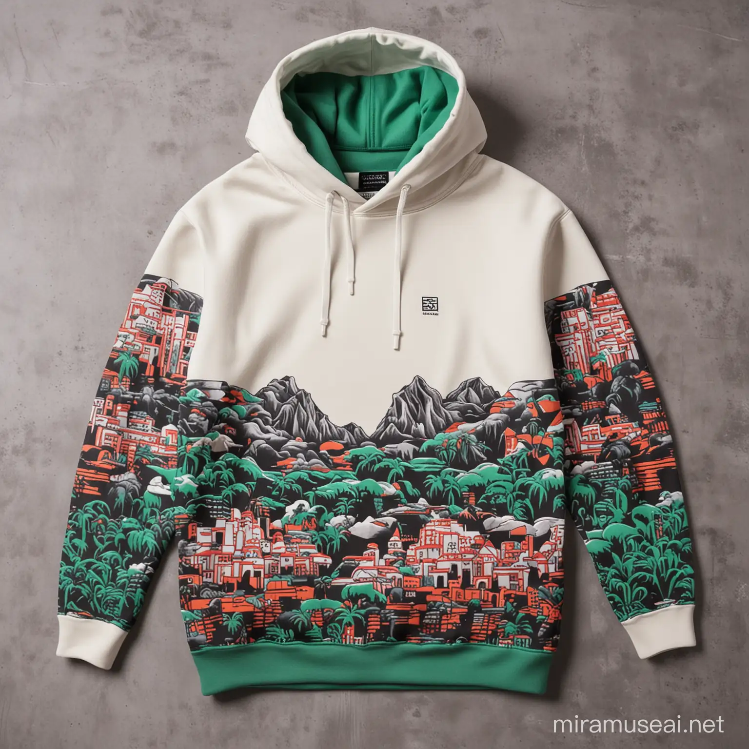 Fashionable Jade Streetwear Hoodie HighQuality Urban Apparel