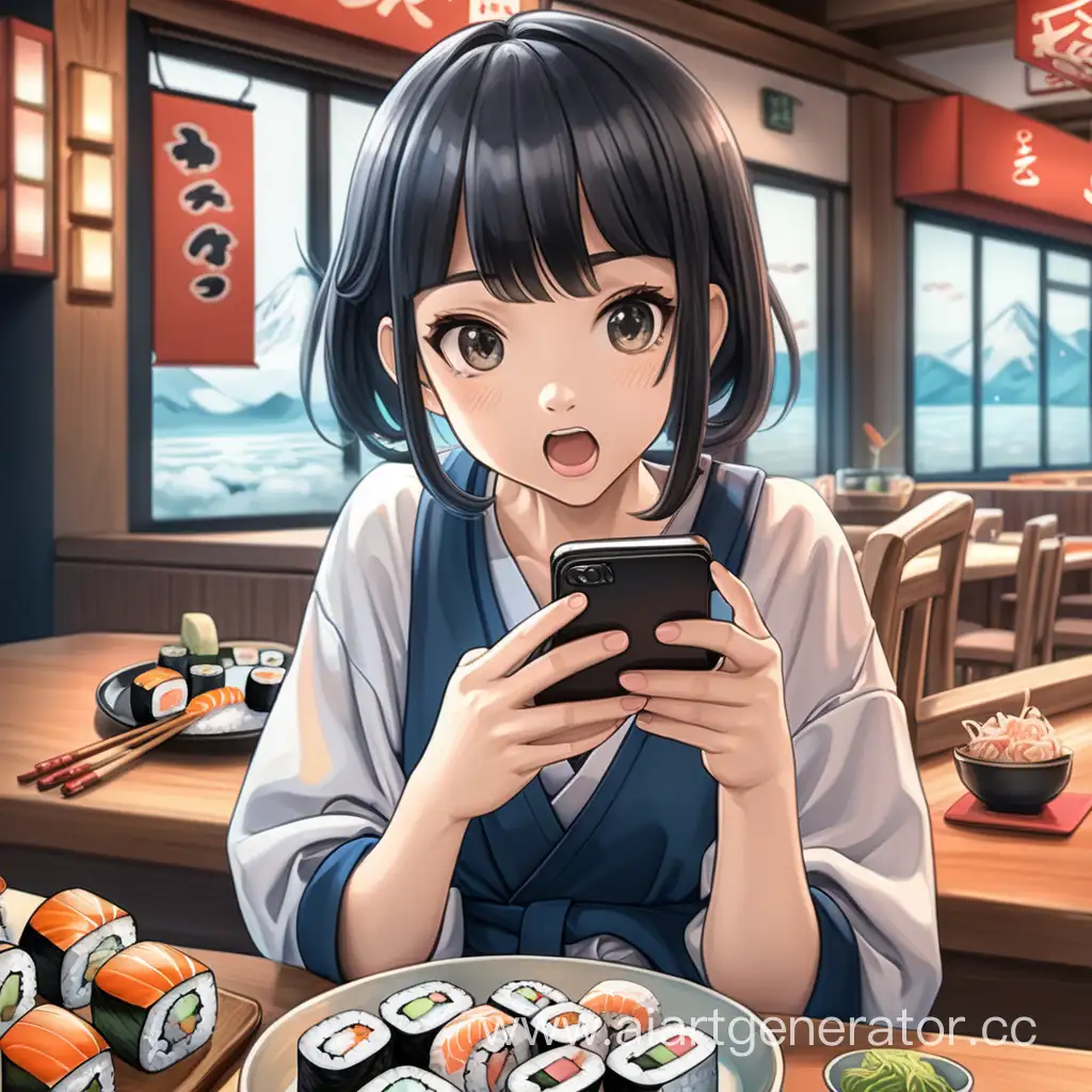 Joyful-Anime-Girl-Surprised-by-Sushi-Rolls