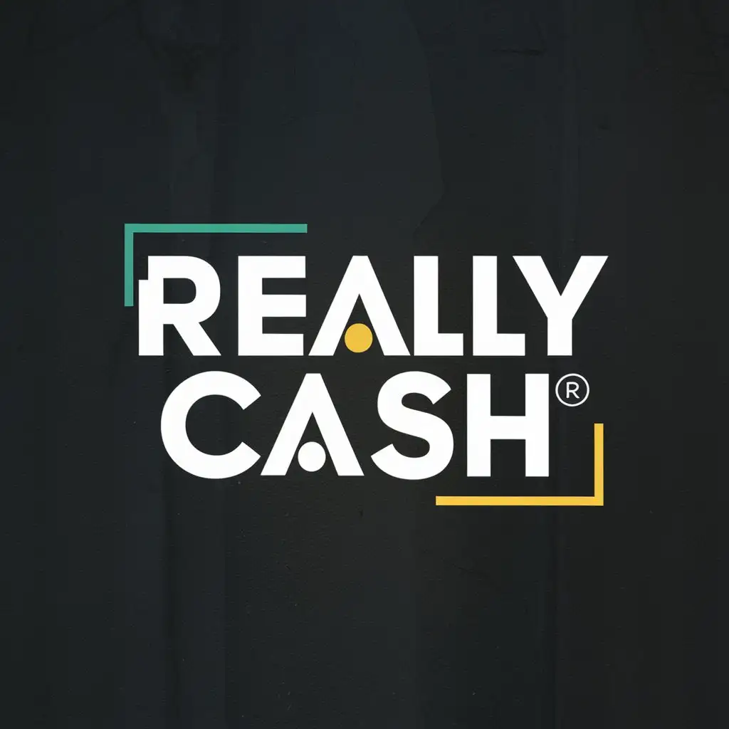 logo, Cash, with the text "Really Cash", typography, be used in Finance industry