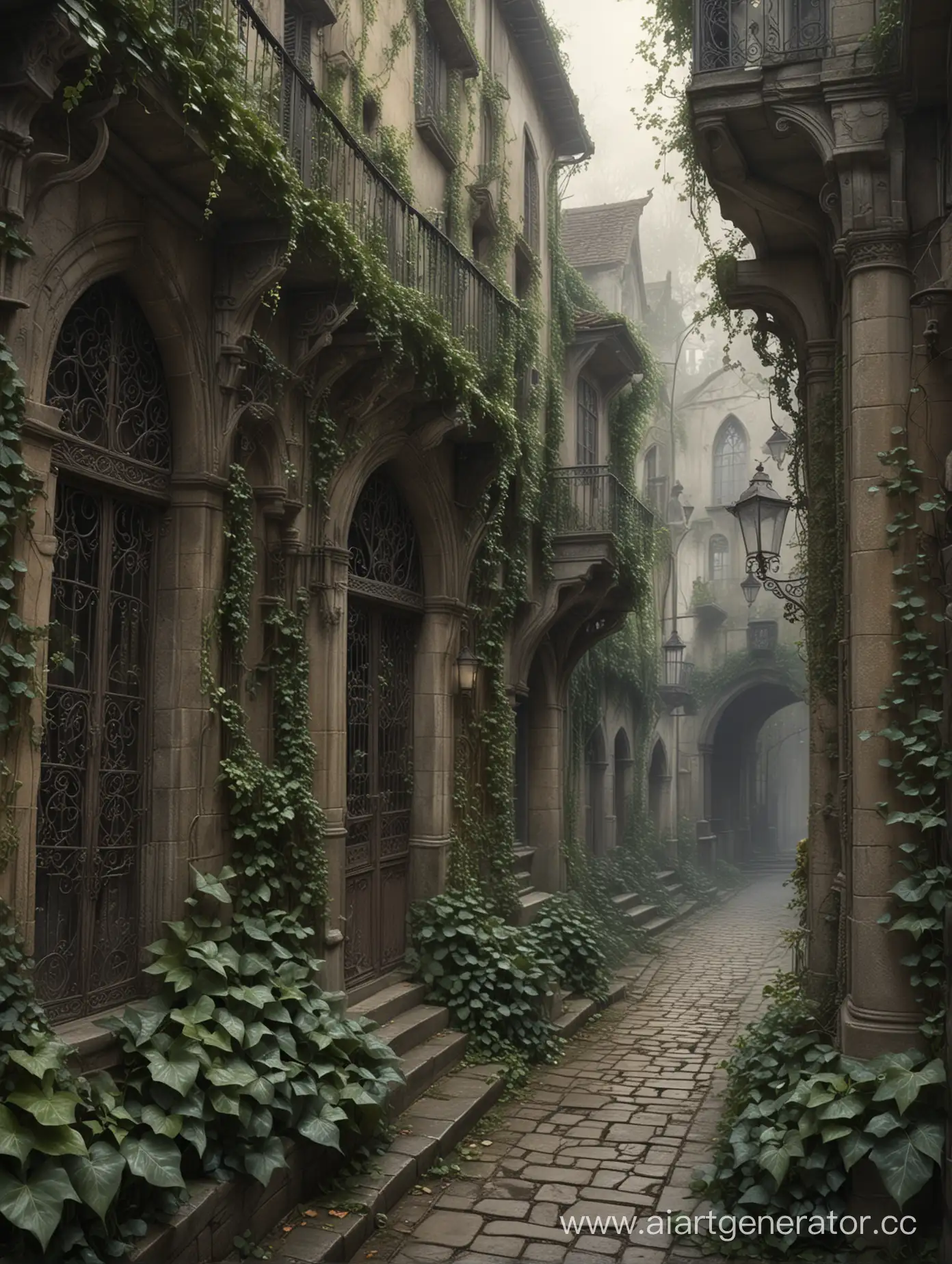 Enchanted-Gothic-Street-with-Ivy-and-Magic-Elements