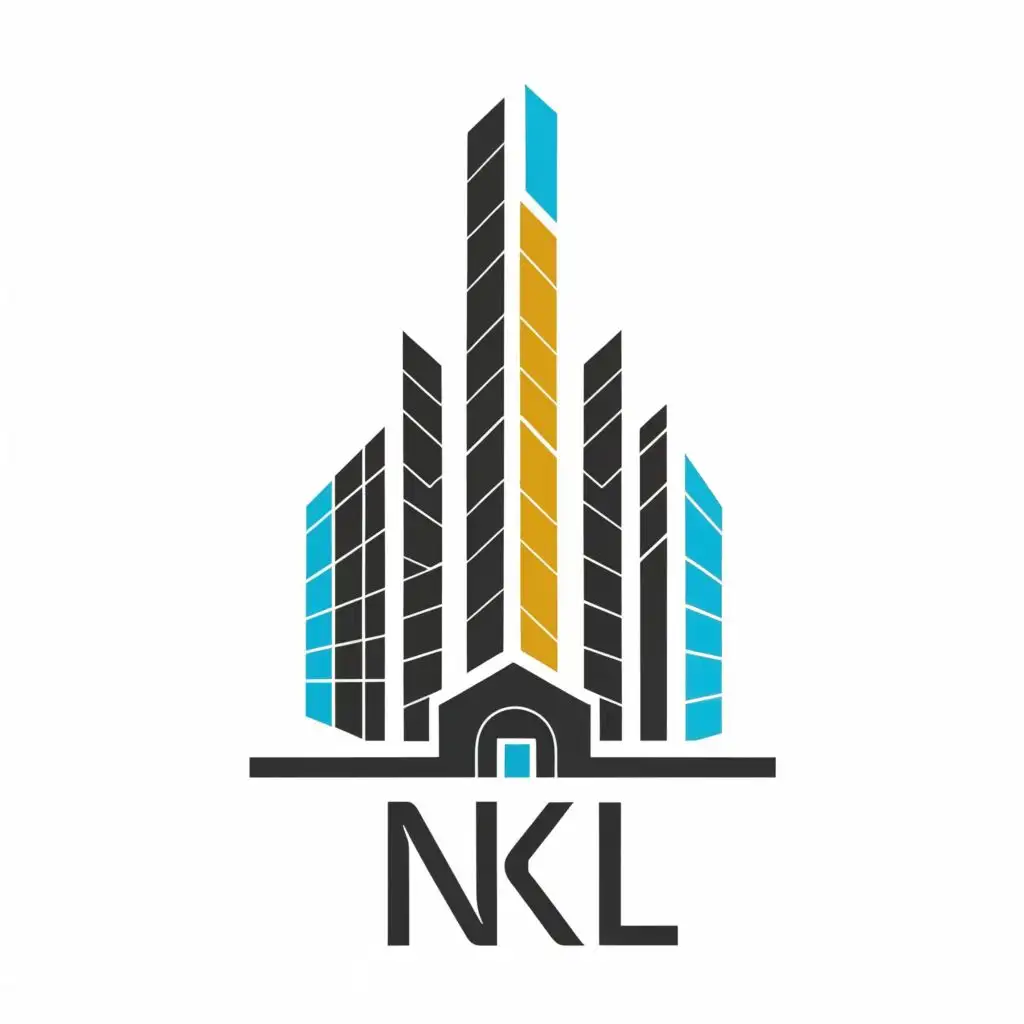 logo, building, with the text "NKL", typography, be used in Construction industry