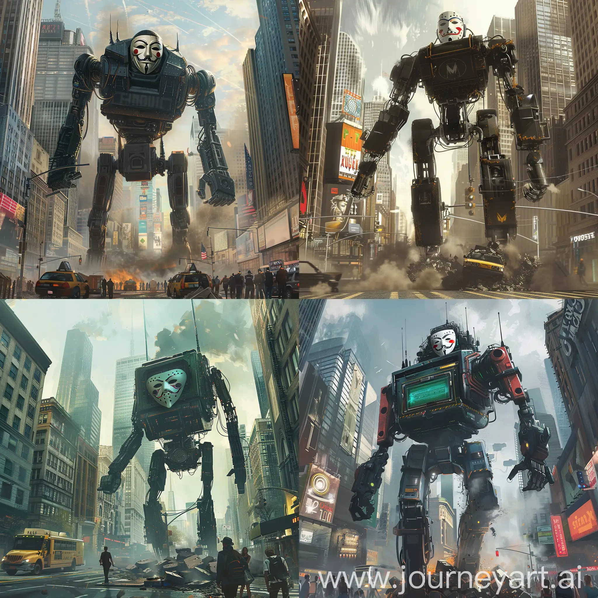 Giant-Anonymous-Masked-Robot-Rampages-Through-Urban-America