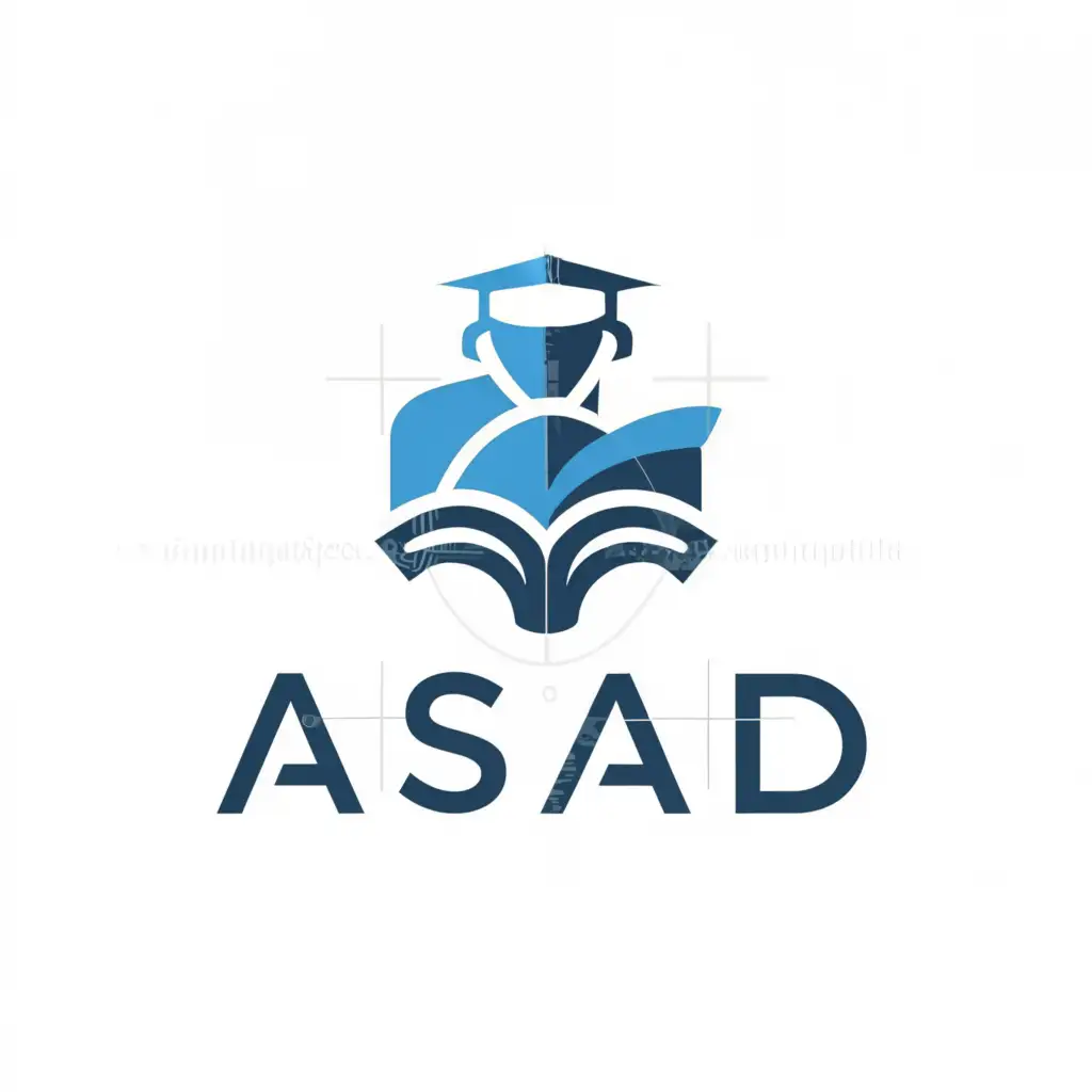 a logo design,with the text "ASAD", main symbol:professional training,Moderate,be used in Education industry,clear background