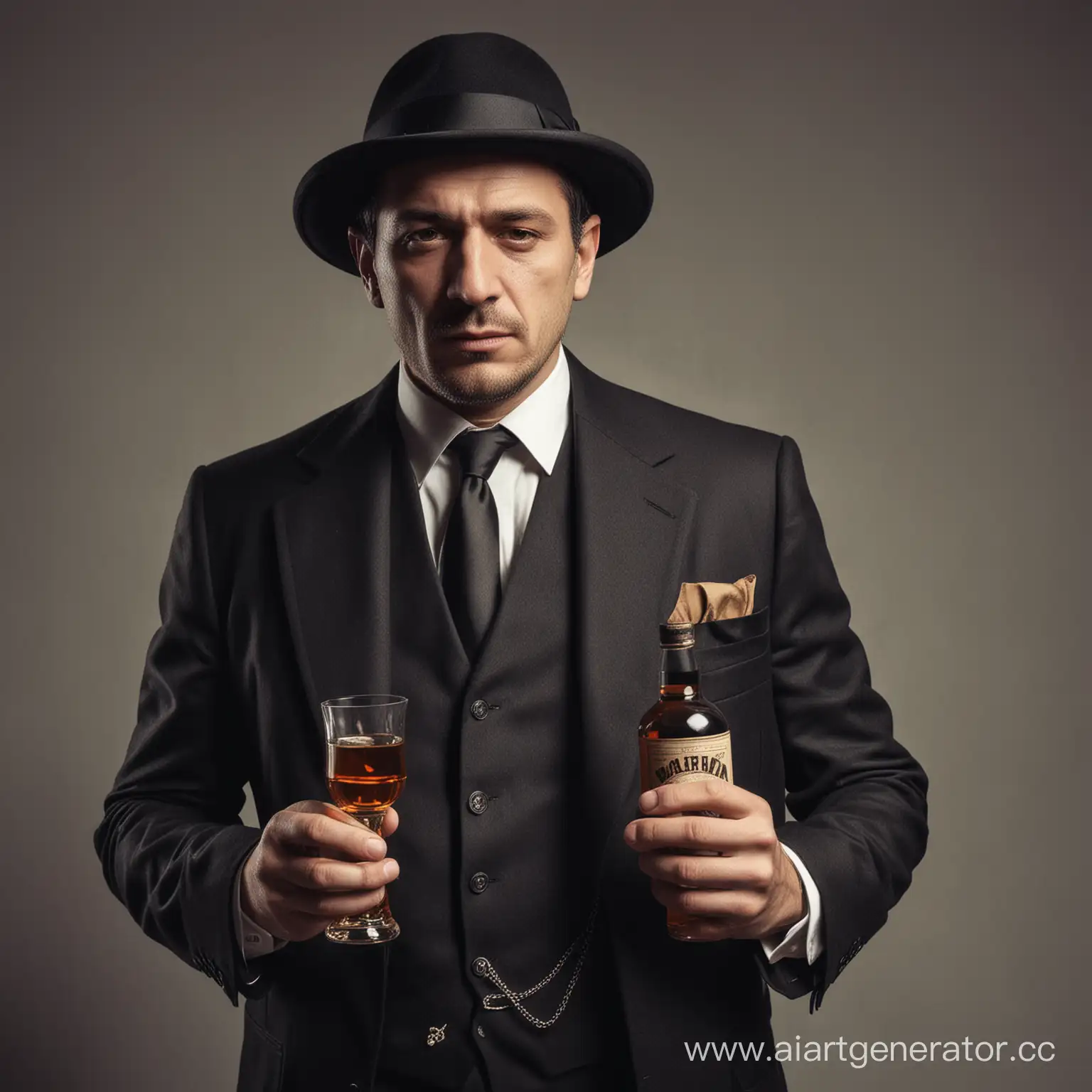 Mafia-Man-with-Whiskey-Bottle