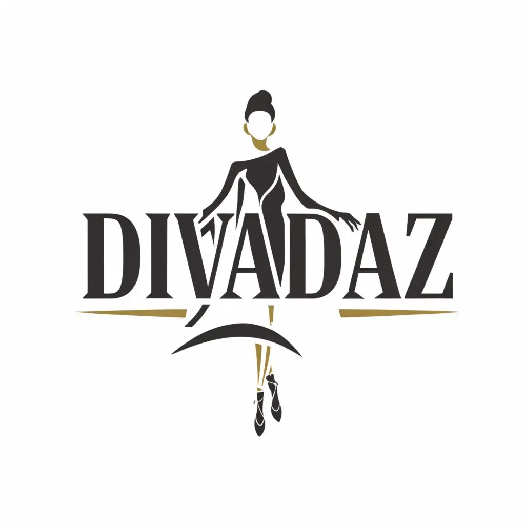logo, women fashion logo, with the text "divadaz", typography
