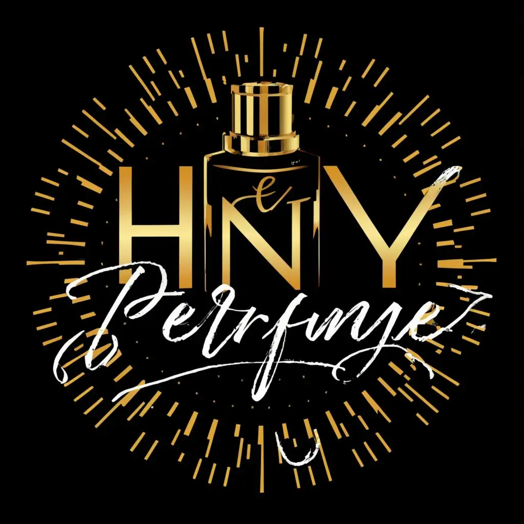 logo, PERFUME, with the text "HNY PERFUME", typography