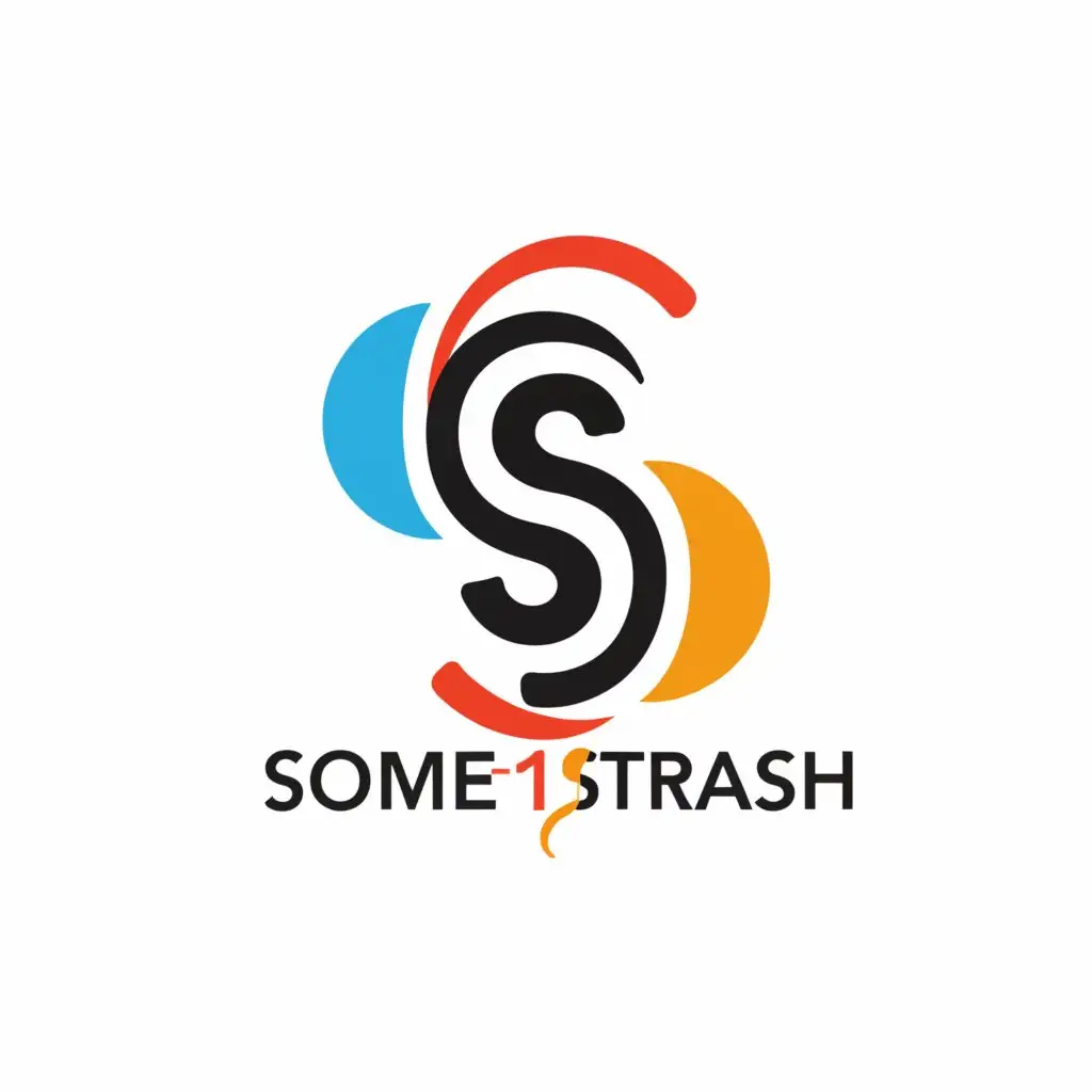 a logo design,with the text "Some1sTrash", main symbol:S 1,Minimalistic,clear background