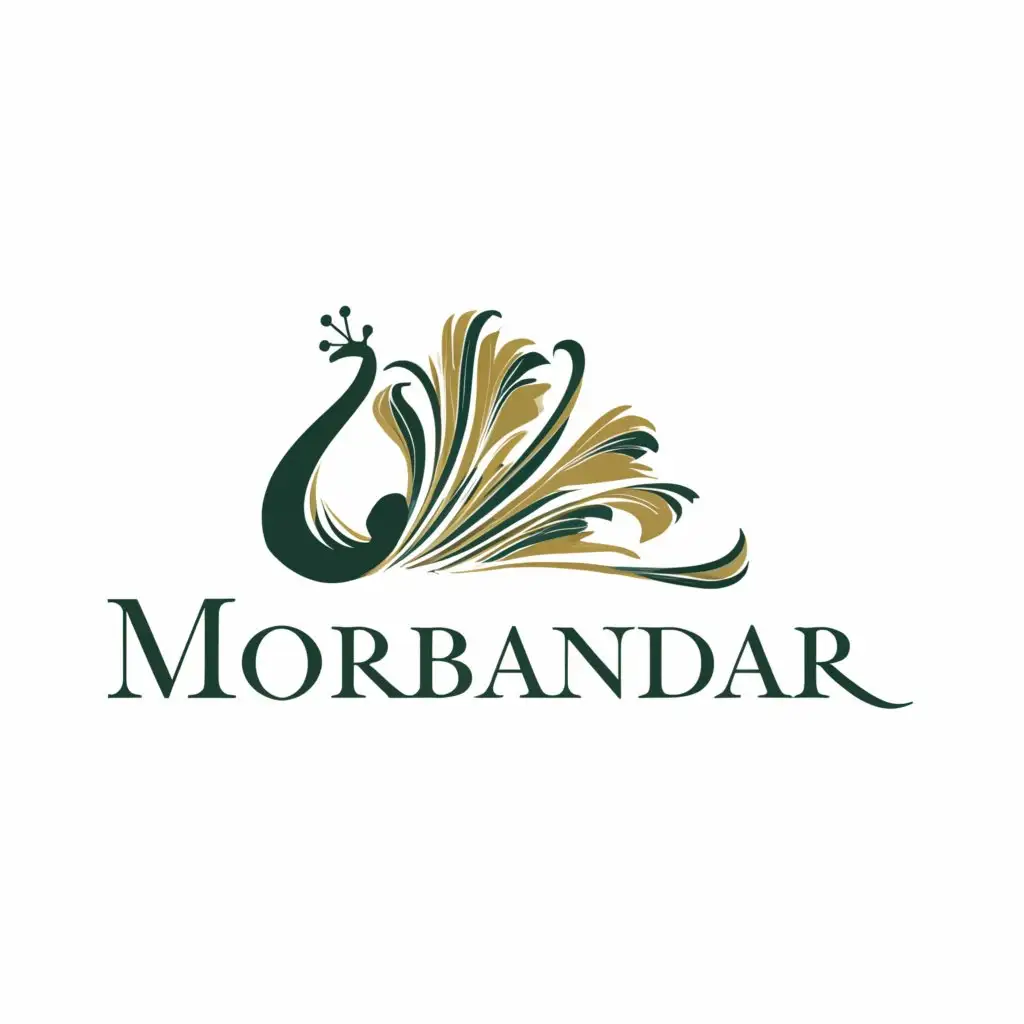 a logo design,with the text "MorBandar", main symbol:Peacock,Moderate,be used in Restaurant industry,clear background
