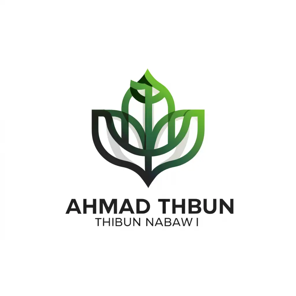 a logo design,with the text "AHMAD Thibun Nabawi", main symbol:Leaf,complex,be used in Medical Dental industry,clear background