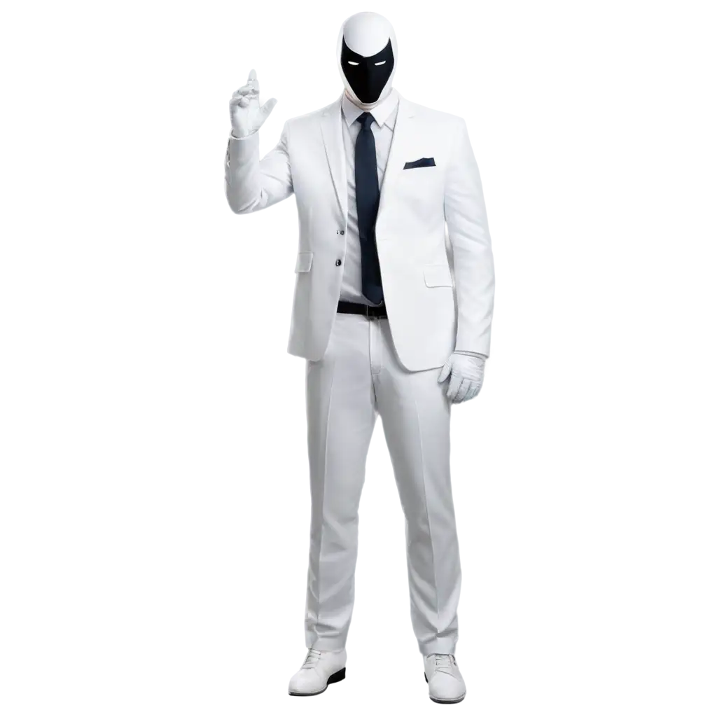 Moon Knight in White ThreePiece Suit Captivating PNG Image for Online ...