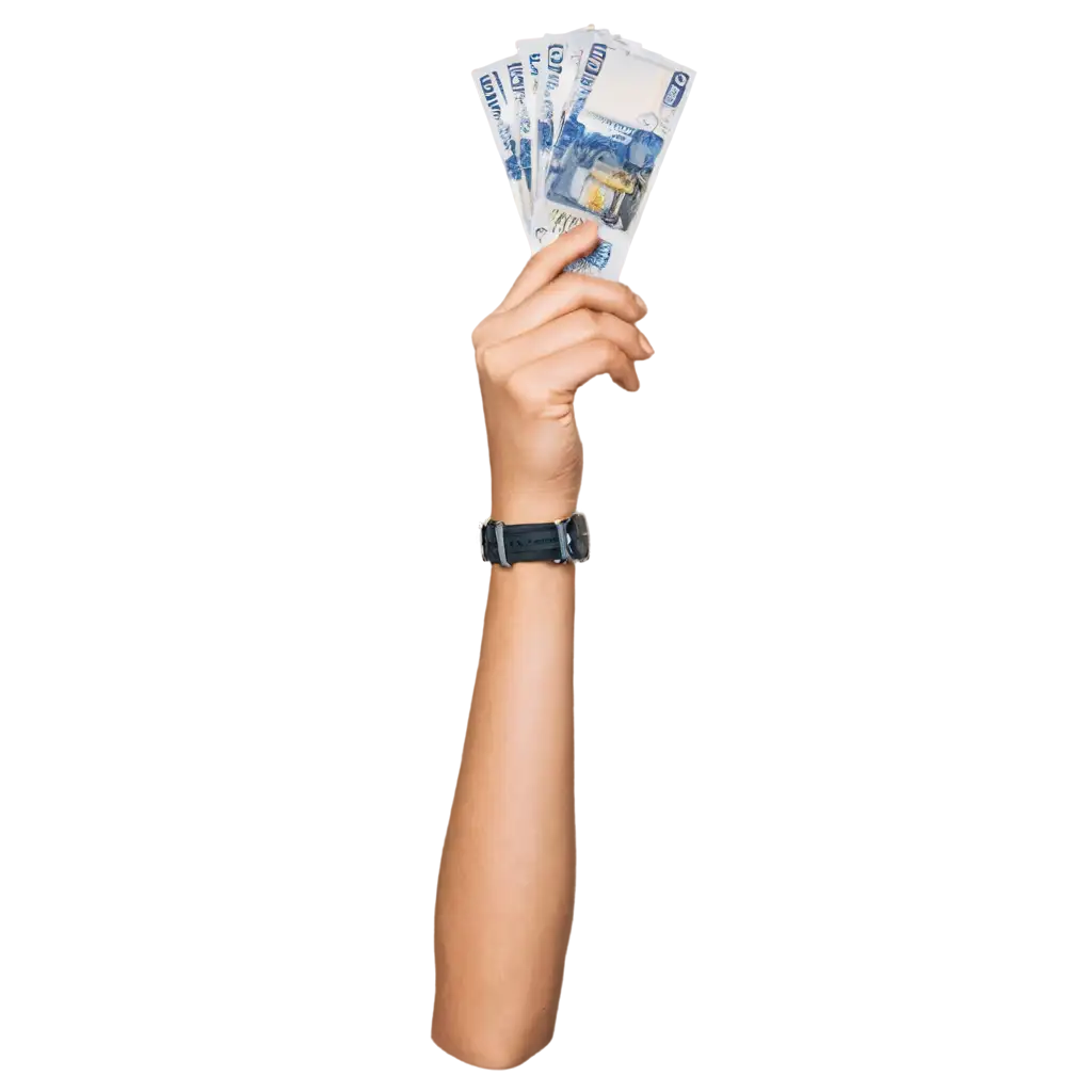Rising-Hand-Holding-100-Rubles-HighQuality-PNG-Image-for-Enhanced-Visual-Impact
