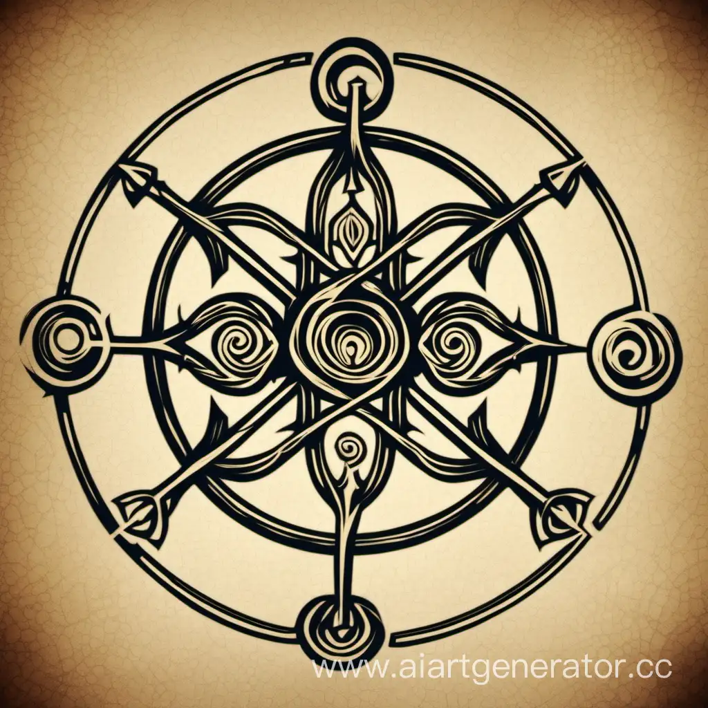 герб культа хранителей магии в стиле the elder scrolls