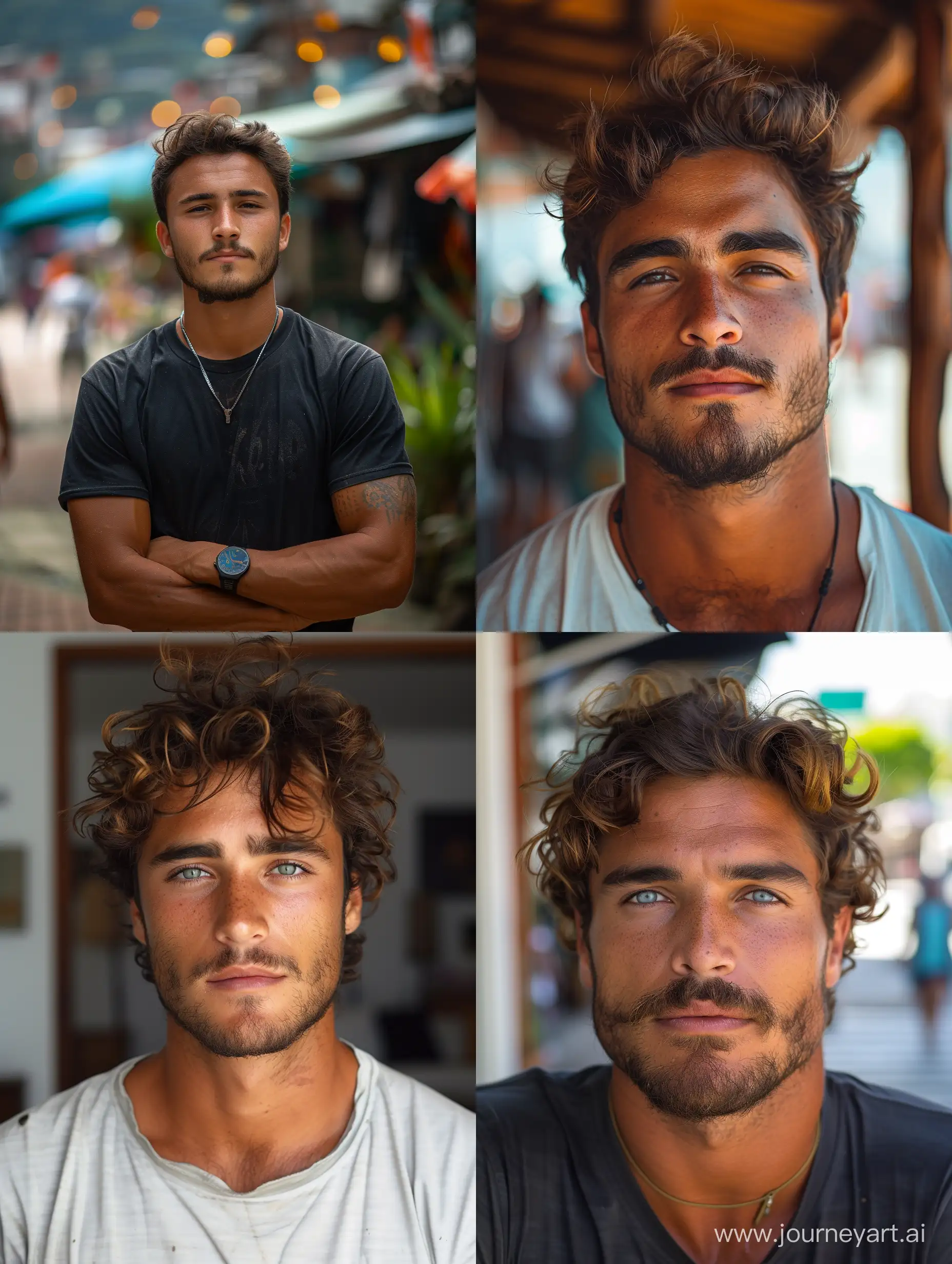Young-Brazilian-Man-Portrait-in-Casual-Attire