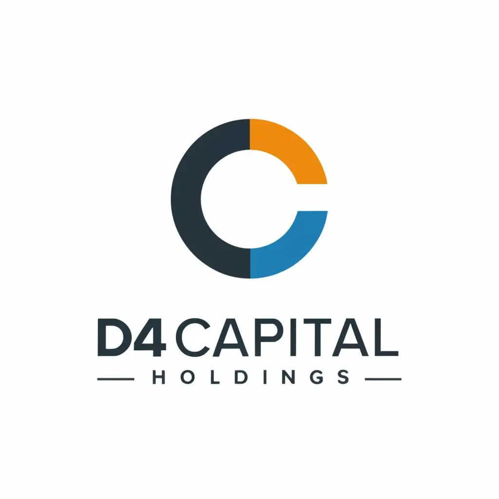 a logo design,with the text "D4 Capital Holdings", main symbol:Circle,Minimalistic,be used in Finance industry,clear background