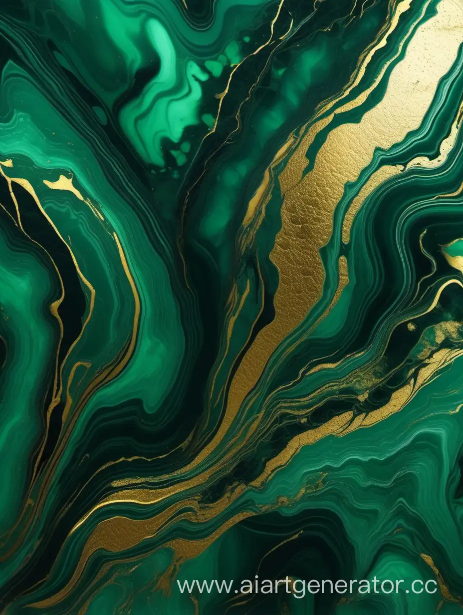 Dark green marble texture background. Marble fluid art with golden veins