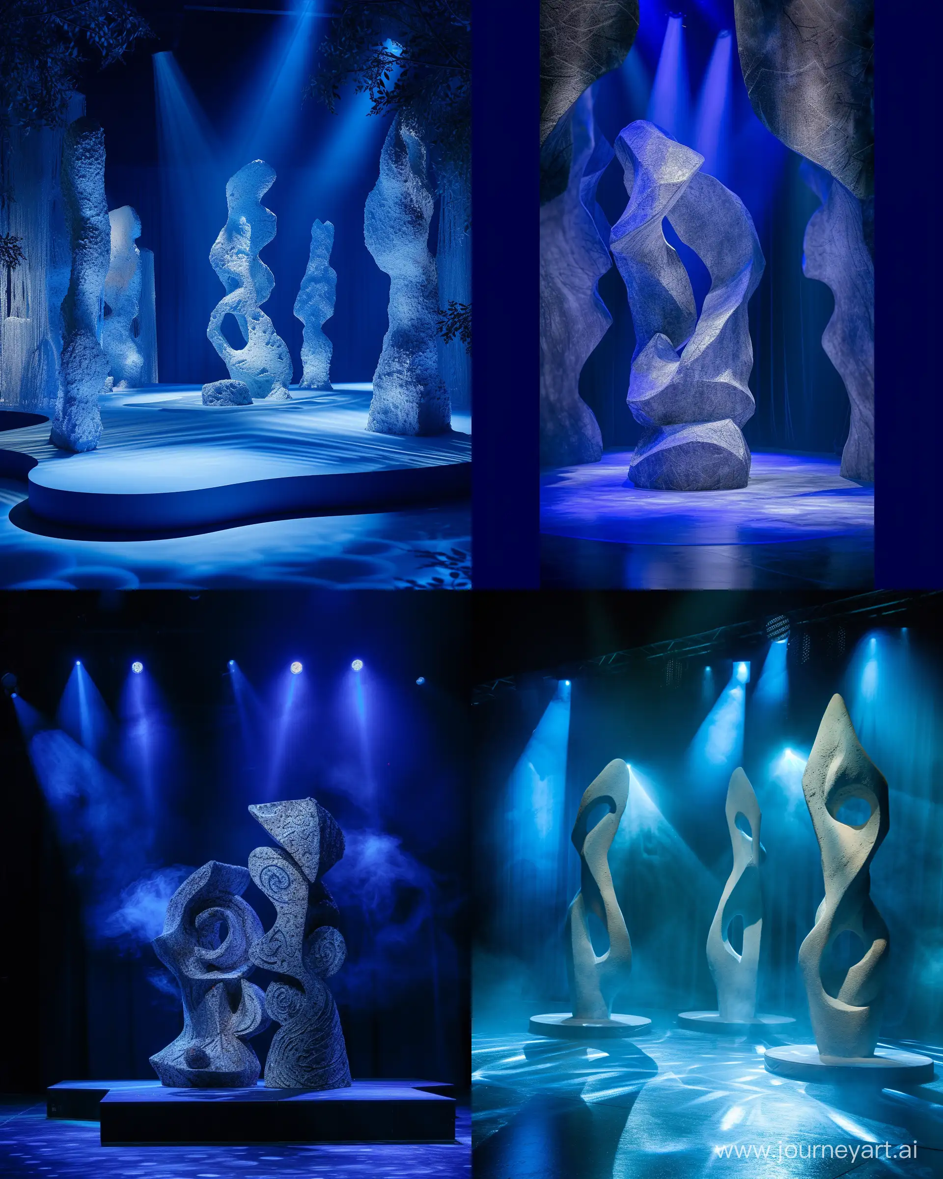 Surreal-Abstract-Sculptures-in-Enigmatic-Blue-Lighting