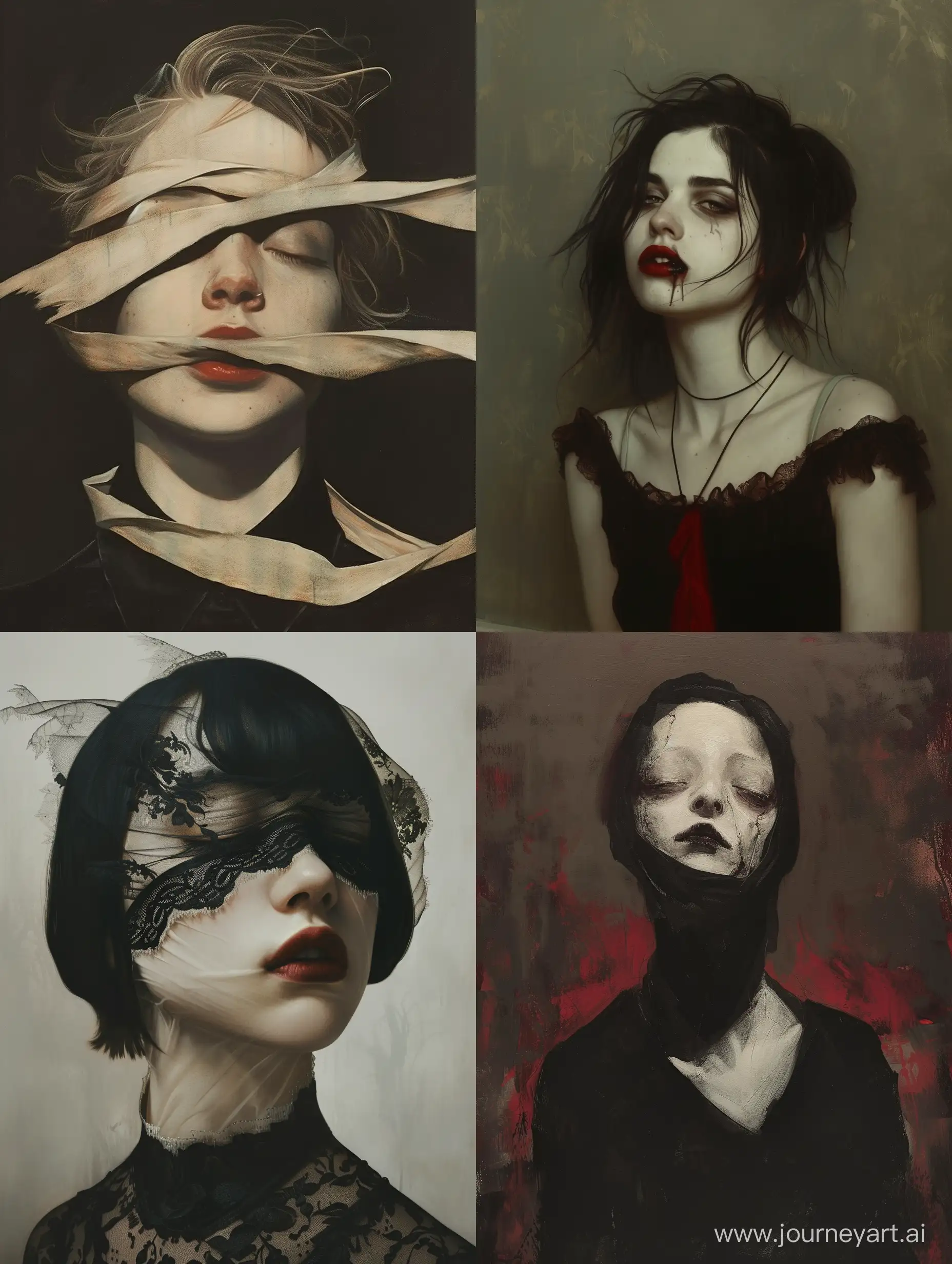 There is ugliness in beauty, but there is also beauty in ugliness. in the style of adrian ghenie, esao andrews, jenny saville, edward hopper, surrealism, dark art by james jean, takato yamamoto, inkpunk minimalism