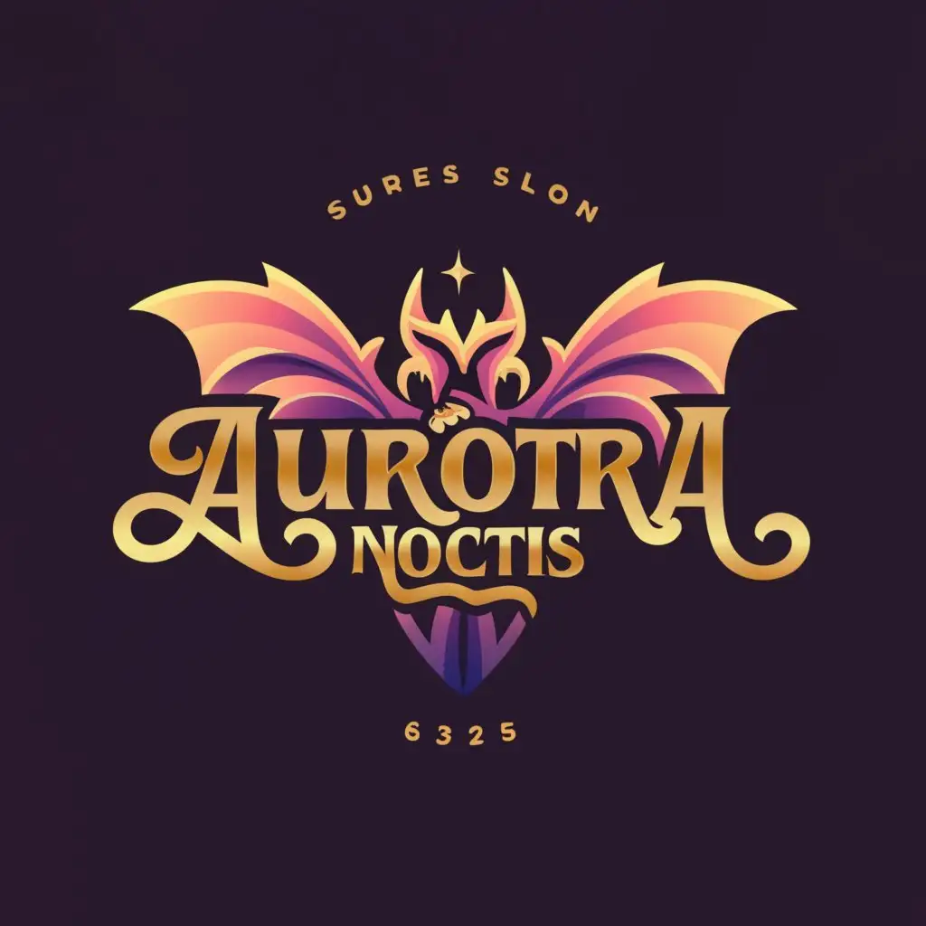 a logo design,with the text "Aurora Noctis", main symbol:Dragon,Moderate,clear background