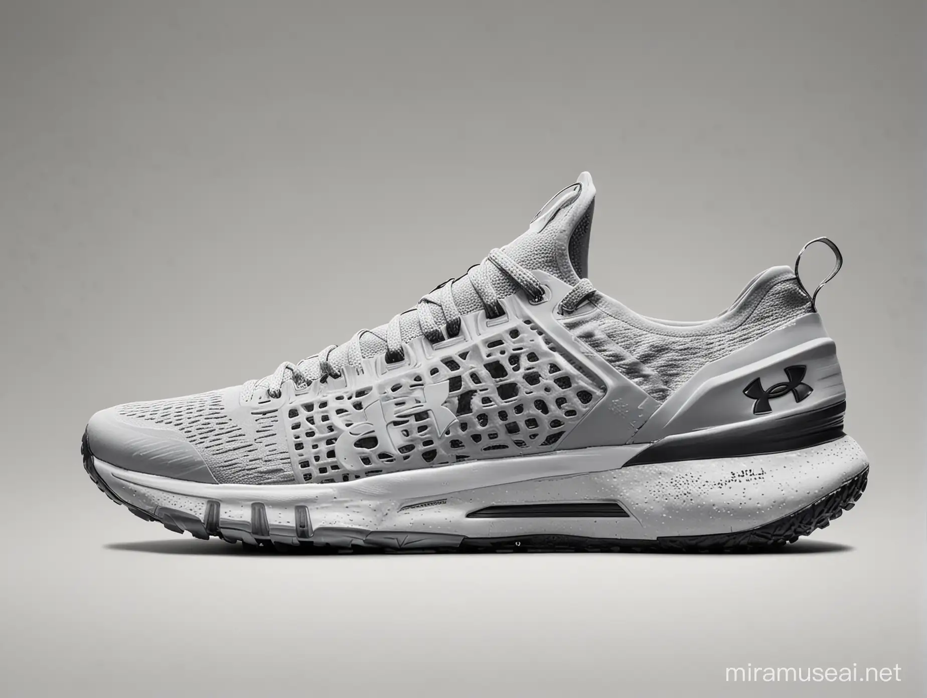 Under Armour Project Rock 6 Running Shoes in Light Grey Setting