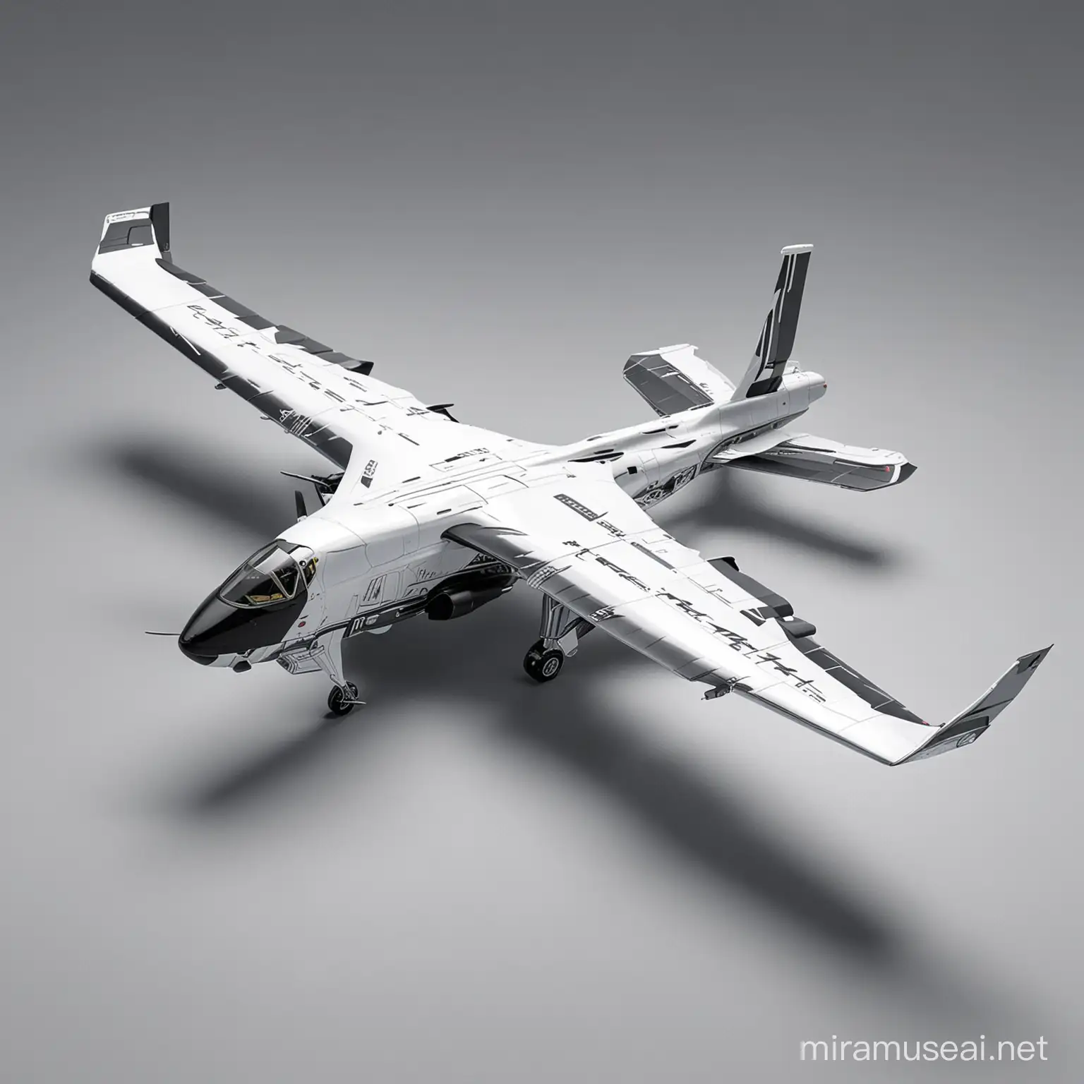 1 wing futuristic airplane model,