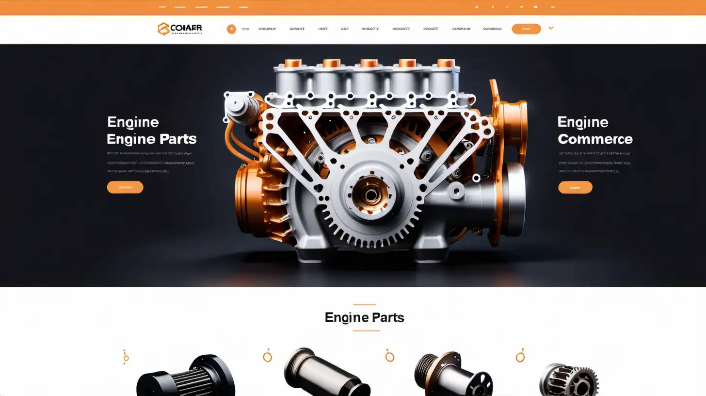 Colorful Car Engine Parts Display for Online Shopping