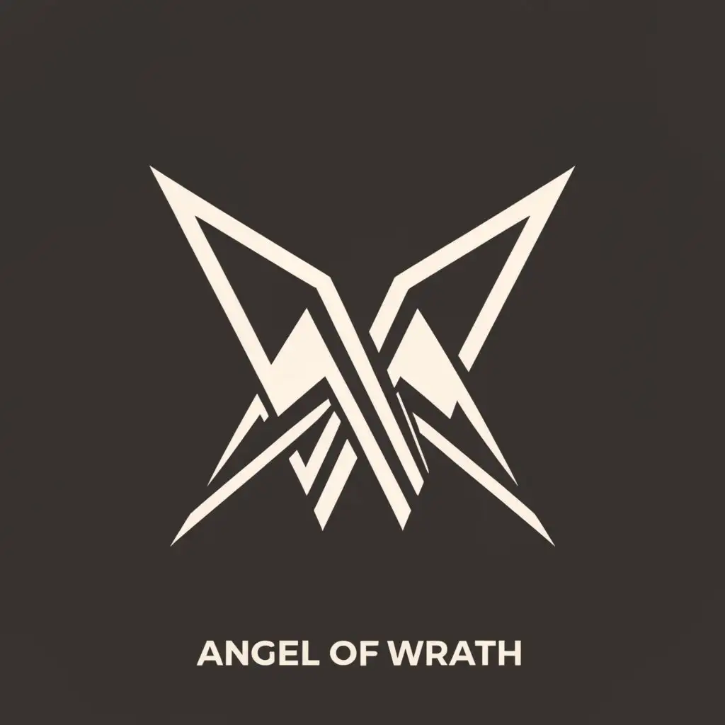 a logo design,with the text "Angel of wrath", main symbol:A,Moderate,clear background