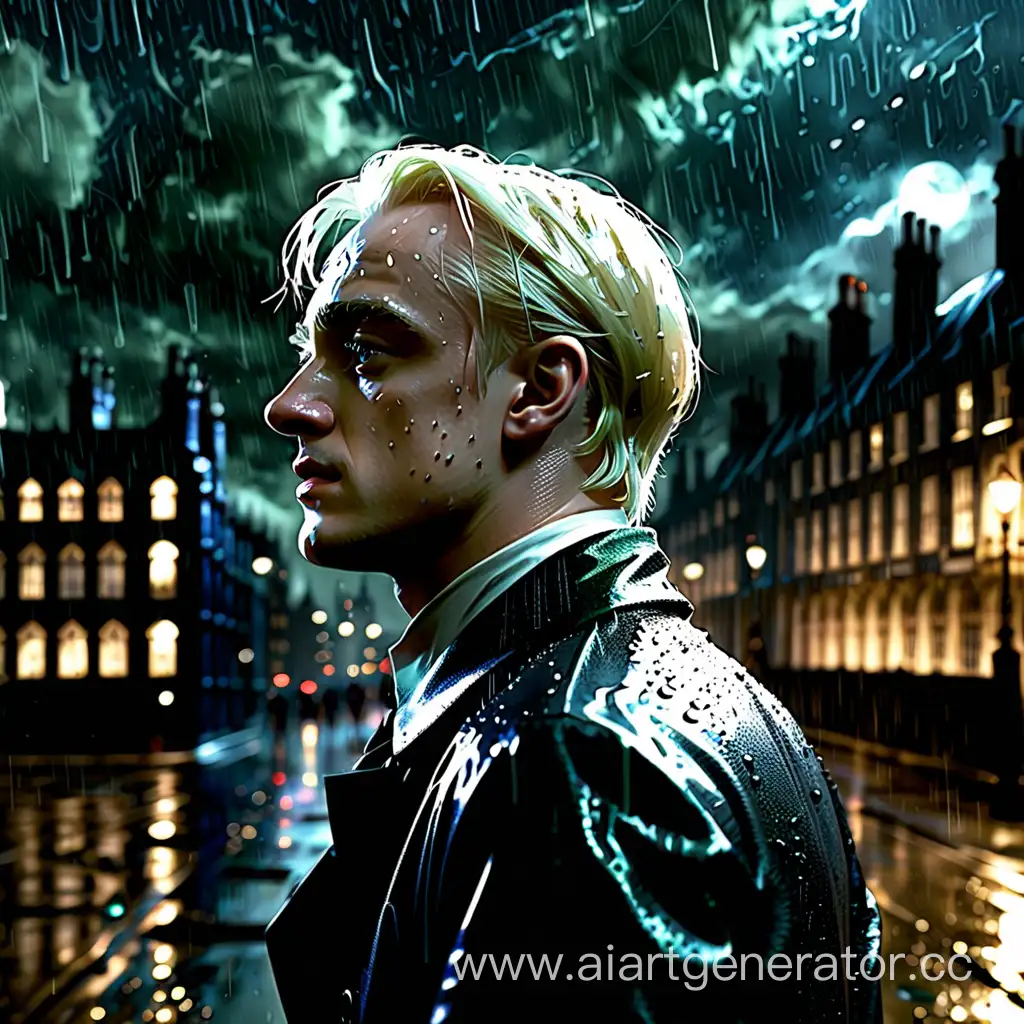 Draco-Malfoy-Contemplating-Londons-Rainy-Night-Sky