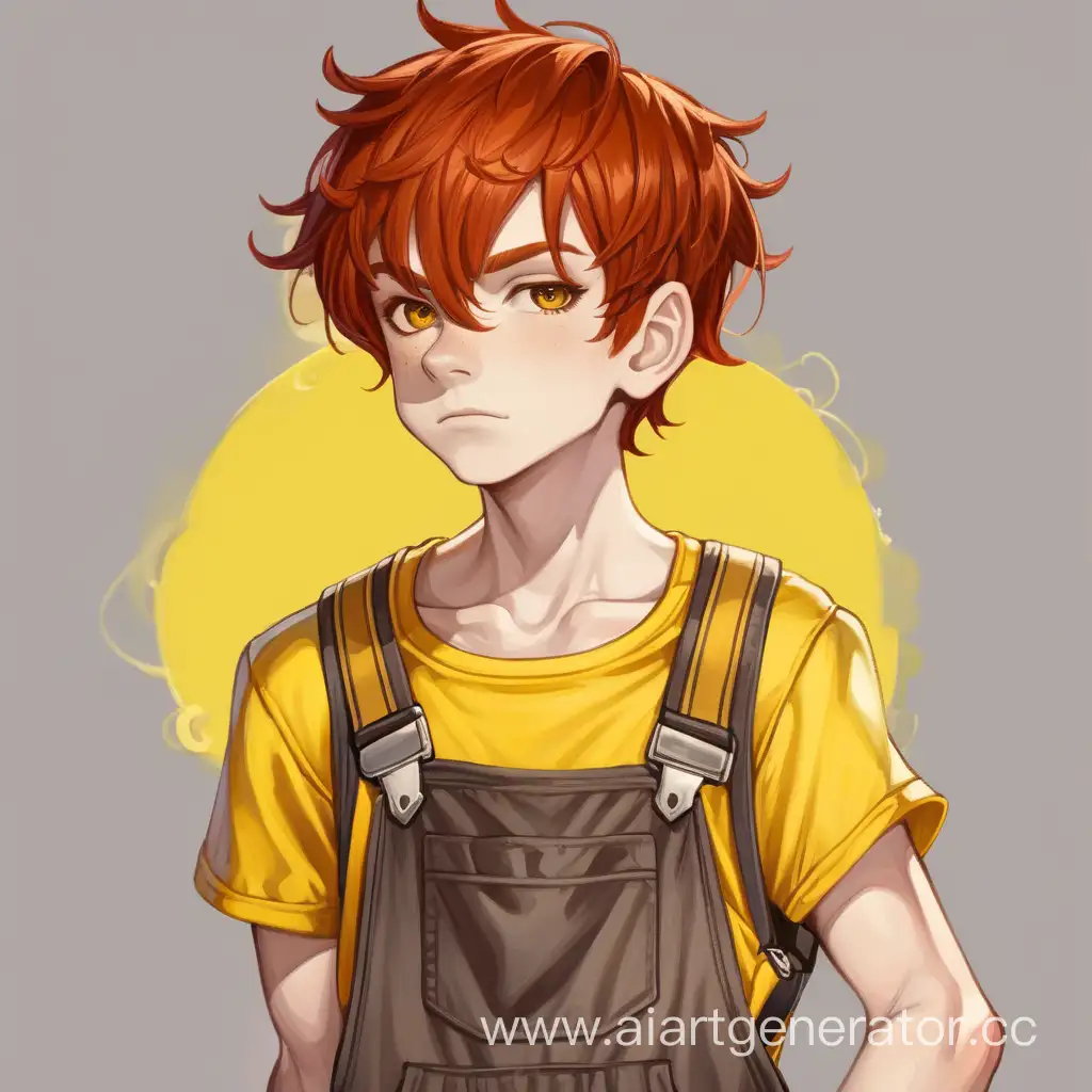 Energetic-12YearOld-Boy-in-Red-Jumpsuit-and-Yellow-Tank-Top