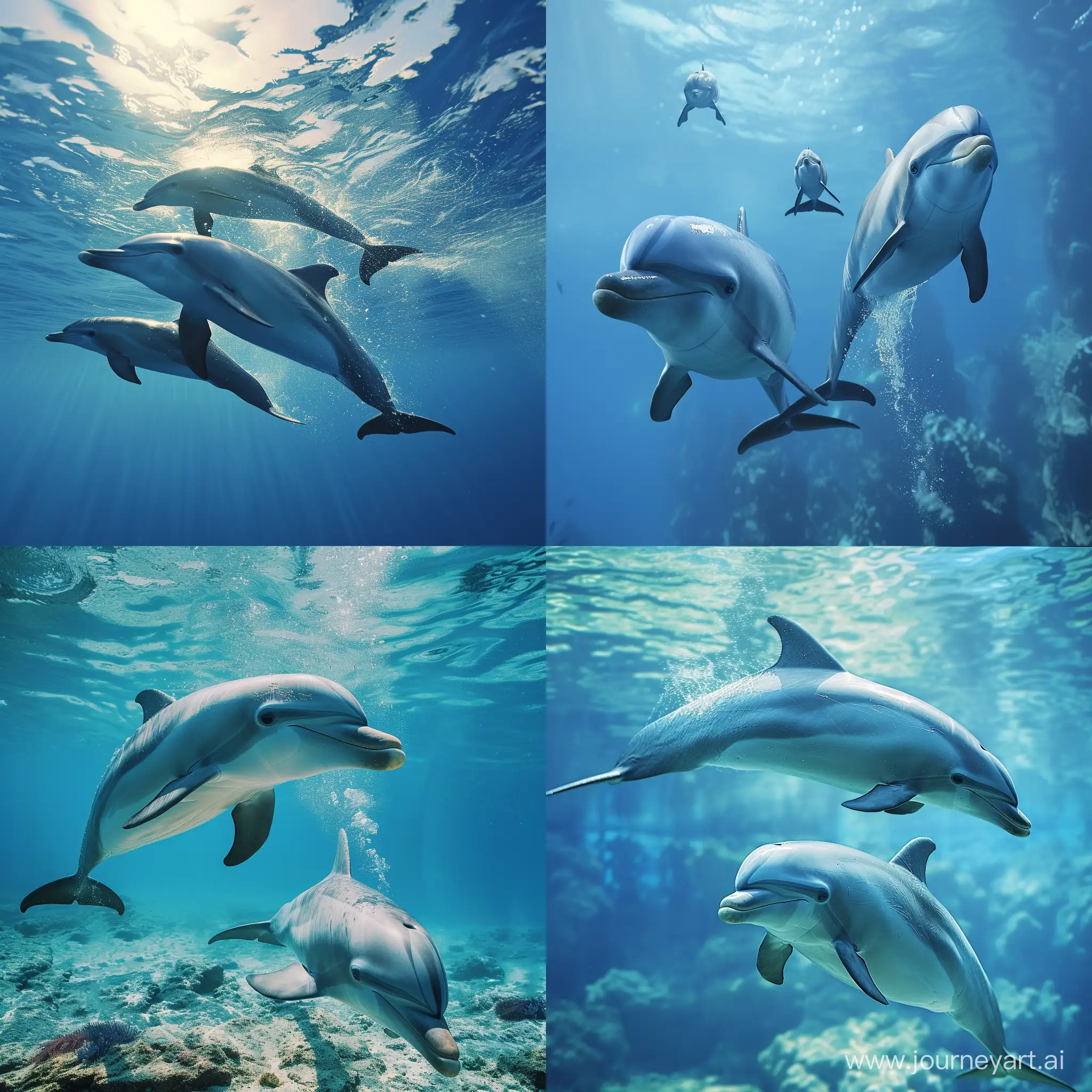 Playful-Dolphins-in-a-Vibrant-Underwater-Oasis