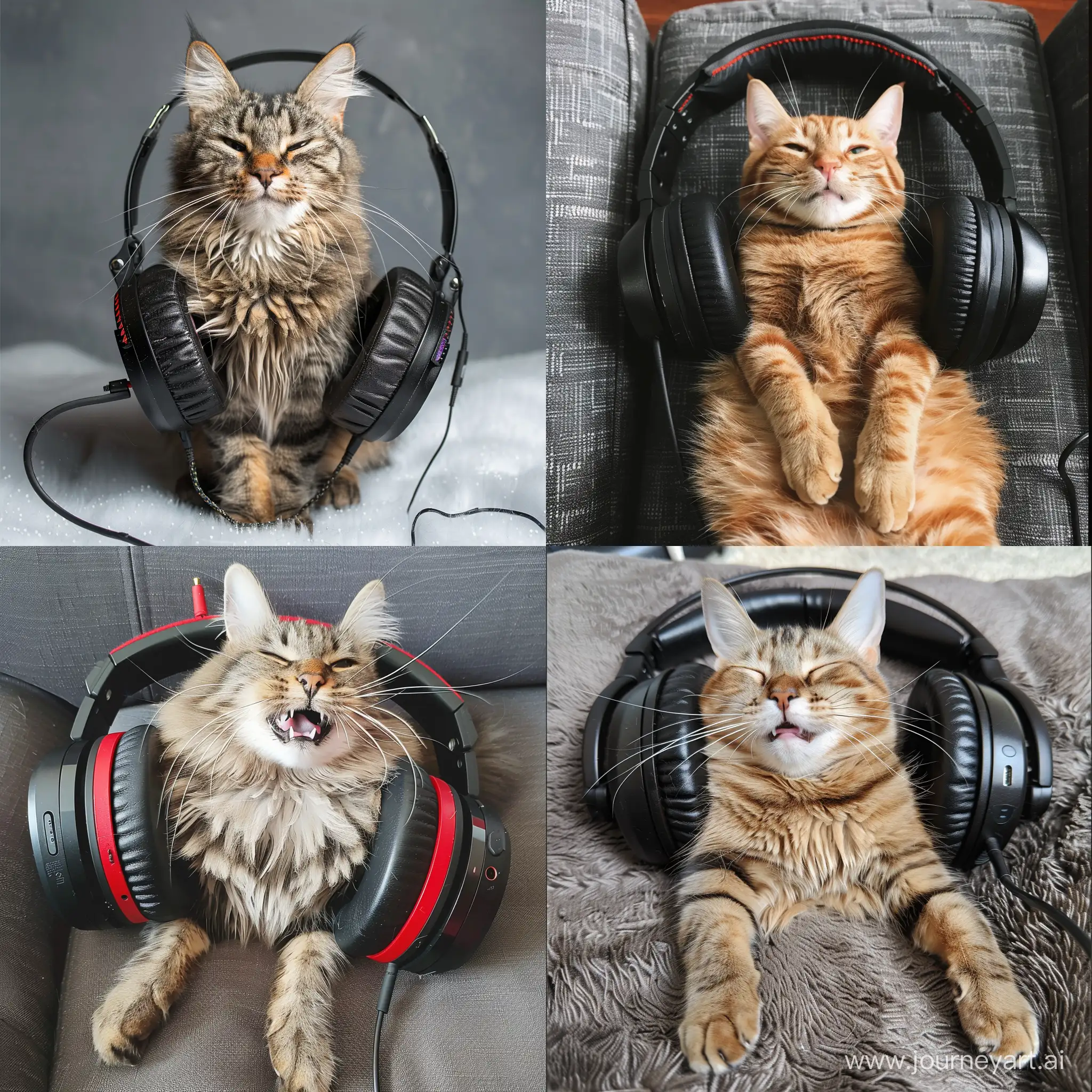 Happy-Cat-Listening-to-Music-with-Headphones