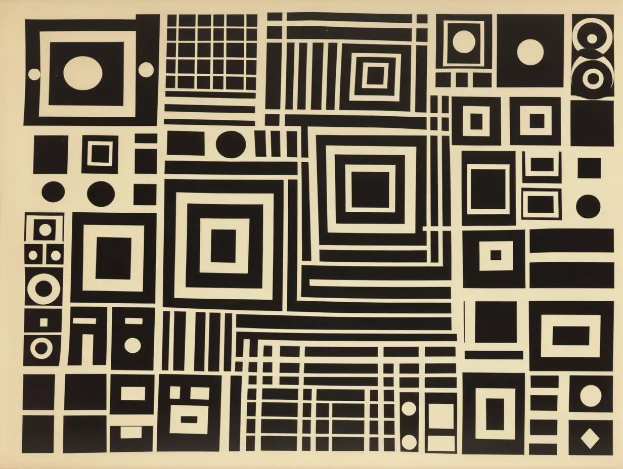 1960s, geometric shapes