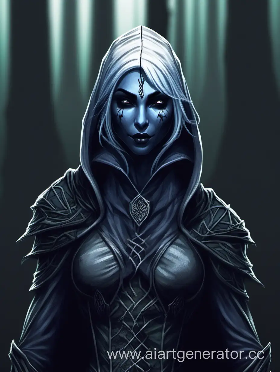 Mysterious-Female-Drow-in-Enchanted-Forest