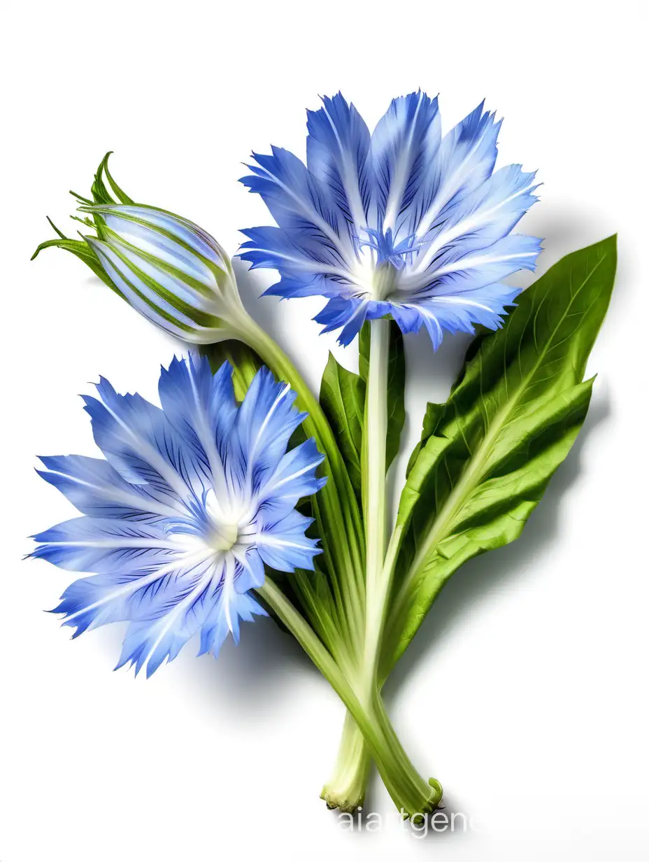 Vibrant-Chicory-Blossom-on-Clean-White-Background