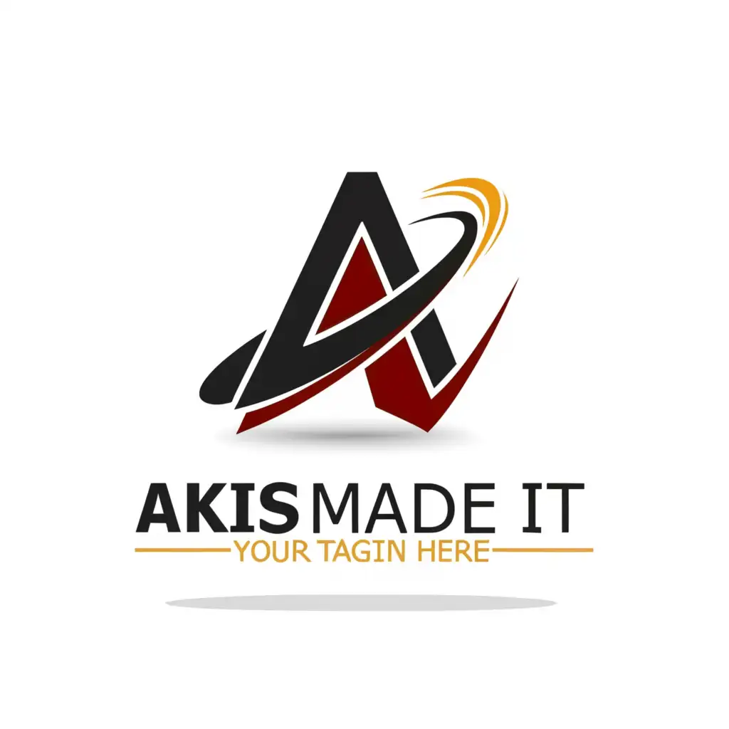 a logo design,with the text 'Akis Made It', main symbol:A,Moderate, be used in Sports Fitness industry, underline,remove background,maintain same color