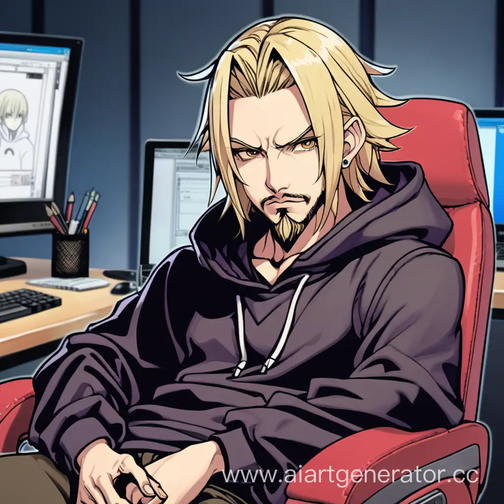 Anime-Style-Portrait-of-Young-Man-with-Blond-Hair-and-Mephistopheles-Goatee-in-Office-Setting