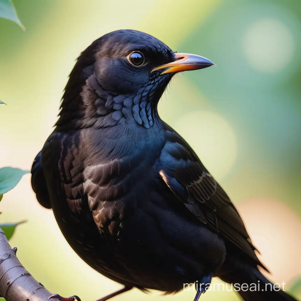 Intuitive Blackbird Surrounded by Unease and Clarity