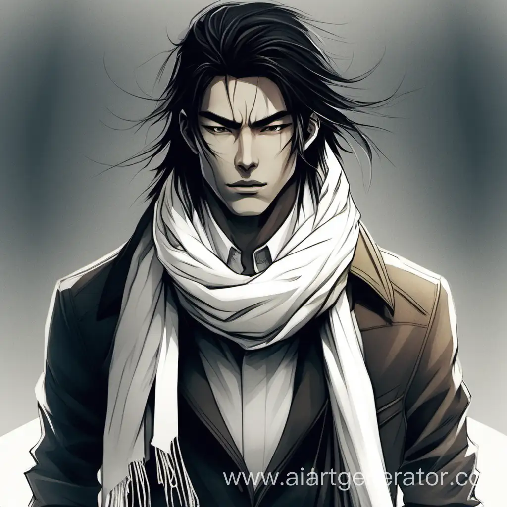 Young-Man-in-Tightfitting-Coat-and-White-Scarf