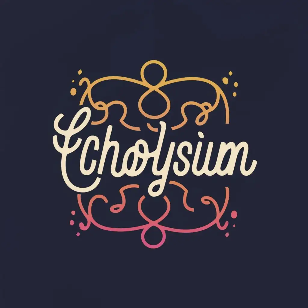 logo, poem, with the text "Echolysium", typography, be used in Entertainment industry