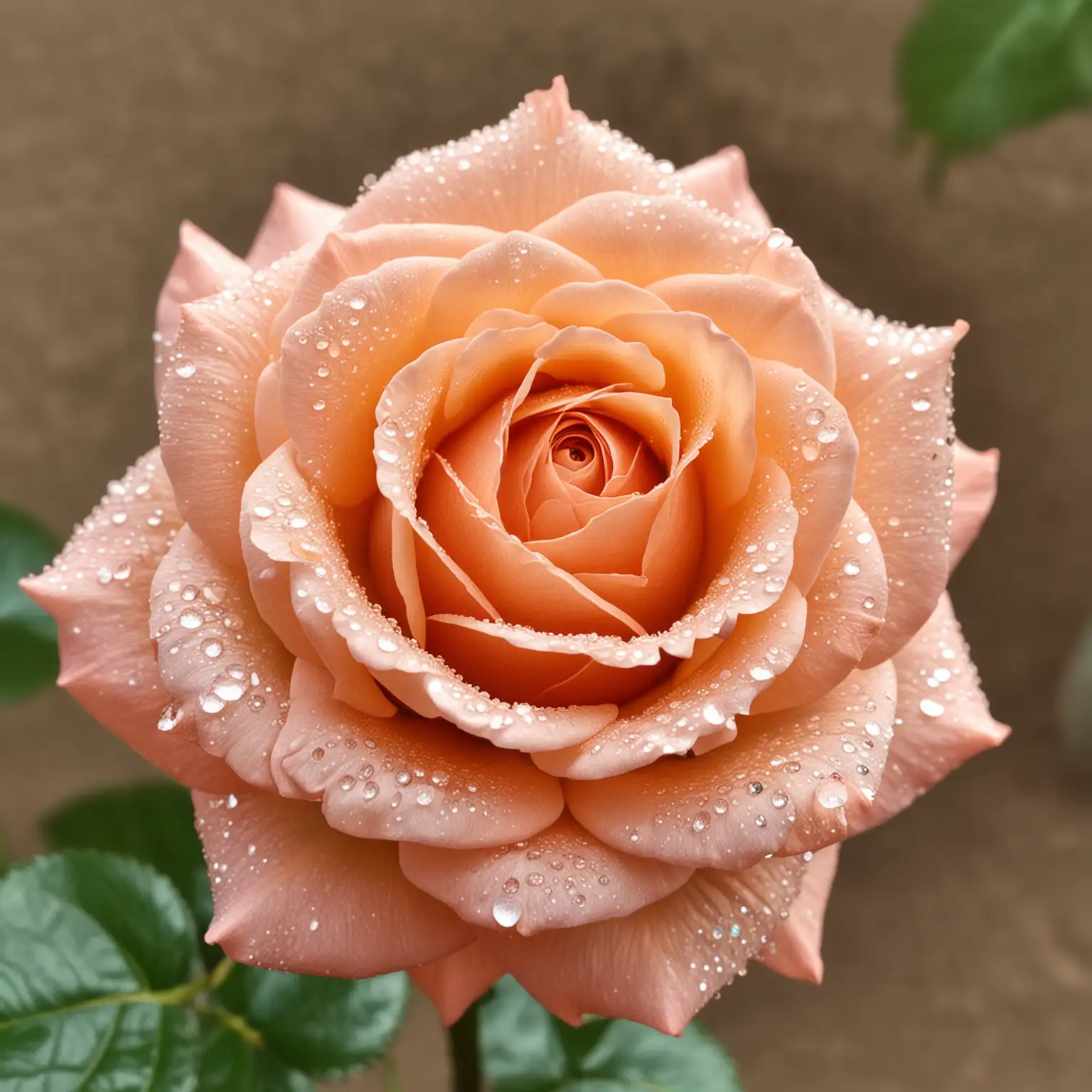 peach sparkly rose