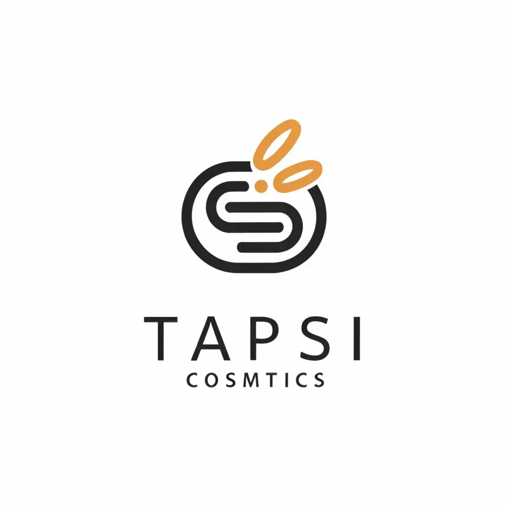 a logo design,with the text "TAPSI COSMETICS", main symbol:COSMETICS,Moderate,be used in Beauty Spa industry,clear background