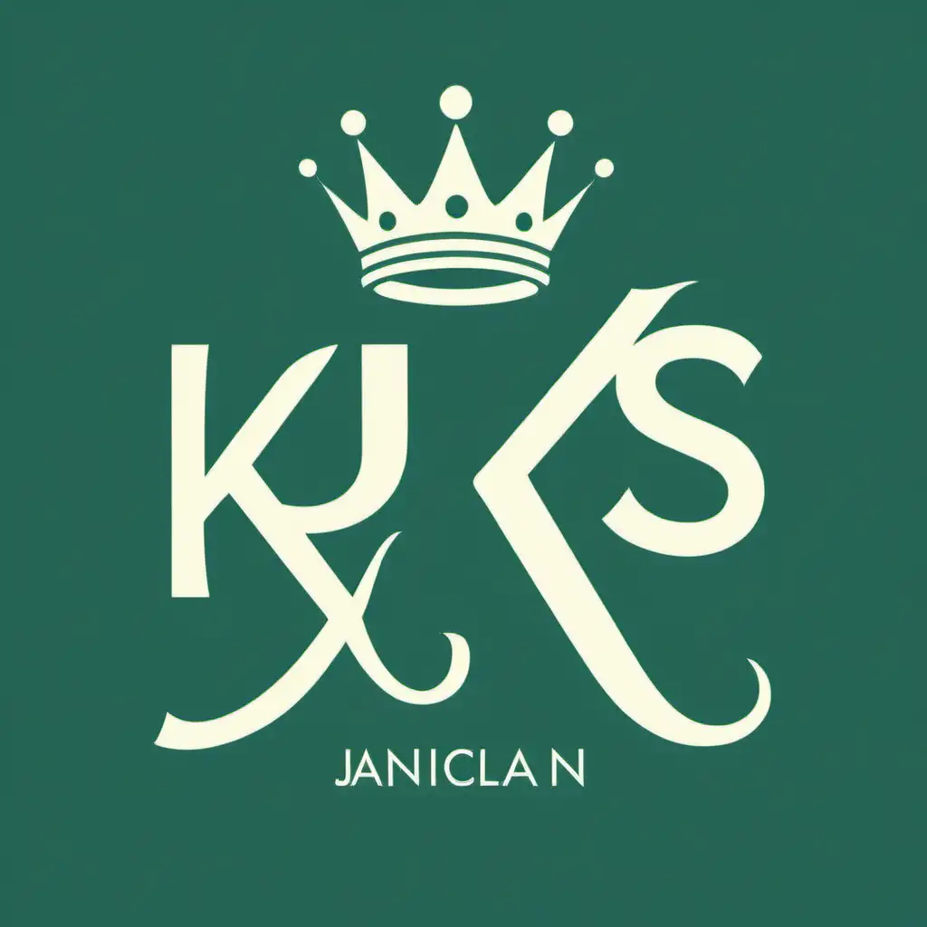 logo for letters KS janiclean, add a crown over the ks