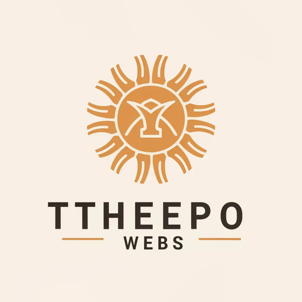 a logo design,with the text 'Tshepo Webs', main symbol:sun,complex,be used in Internet industry,clear background