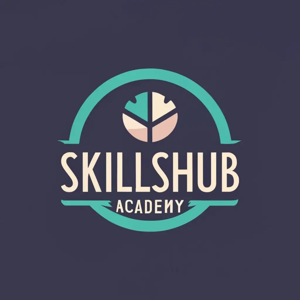 logo, a technology , with the text "Skillshub academy", typography, be used in Education industry