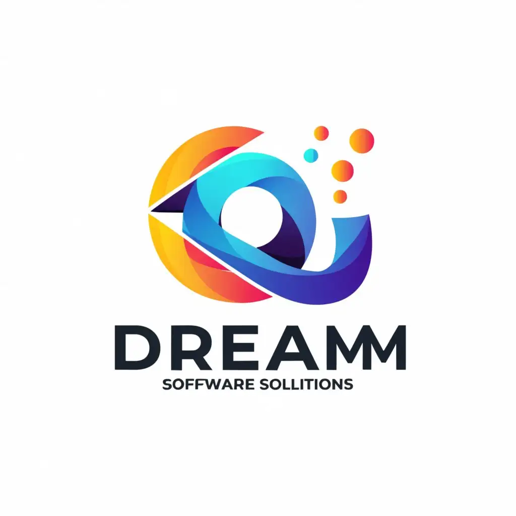 a logo design,with the text "D", main symbol:Dream Software Solutions ,Moderate,be used in Technology industry,clear background