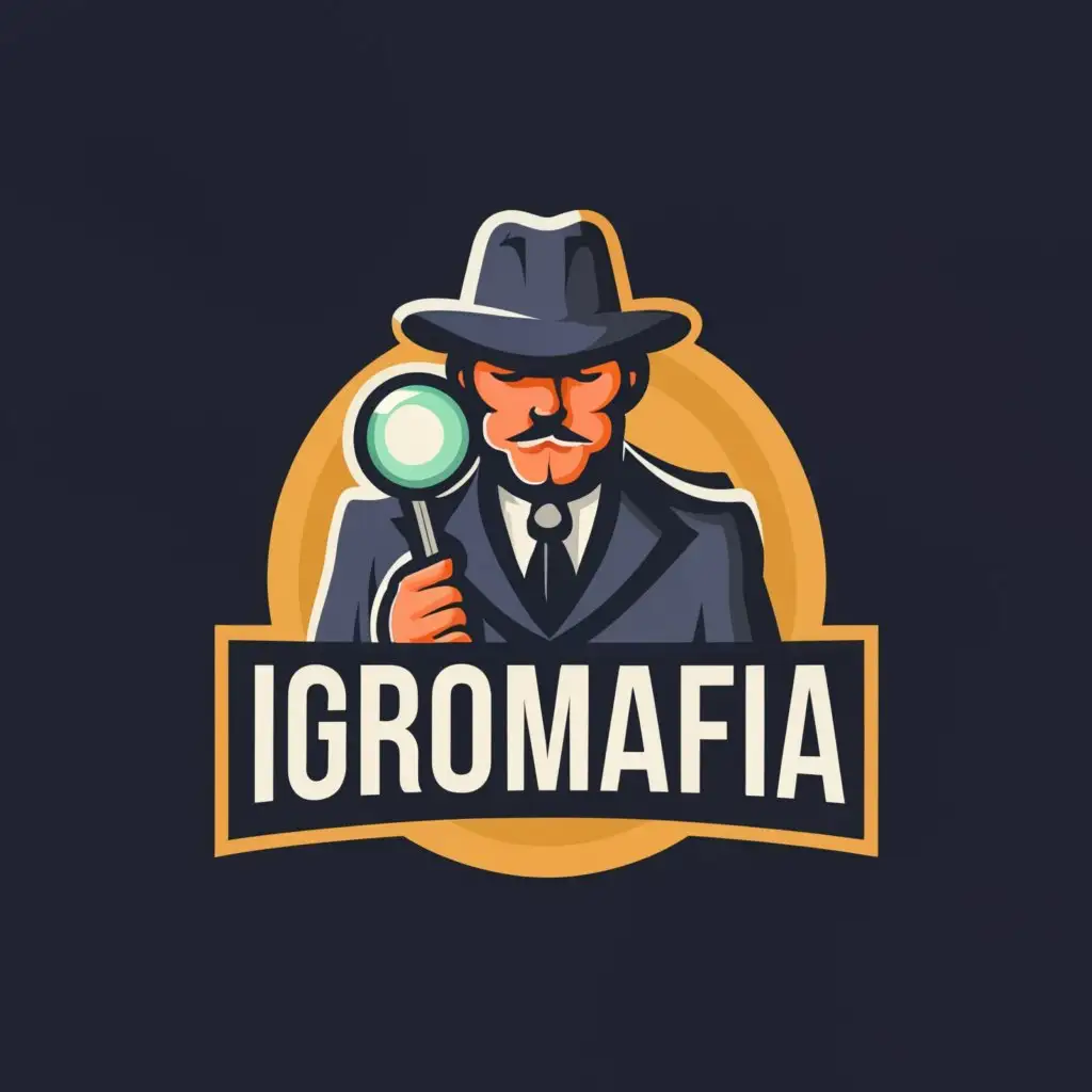 a logo design,with the text "Igromafia", main symbol:detective,Moderate,clear background